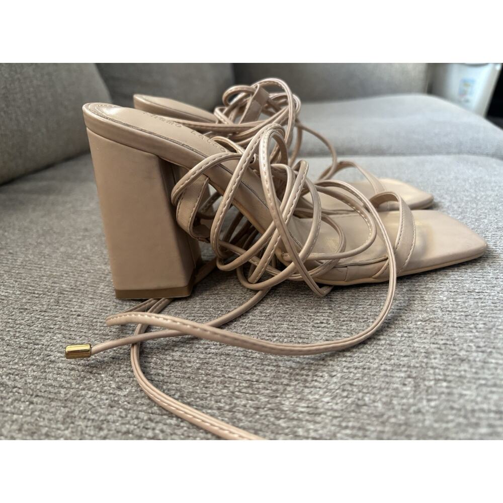 Nude Feminine Romantic Quiet Luxury Strappy Heels Women’s Size 6.5 - Picture 3 of 4